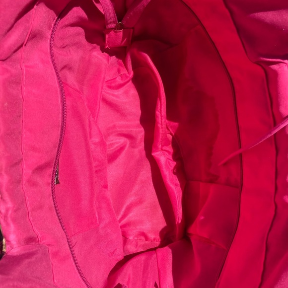 Boho straw pom pom market beach tote bag - Picture 5 of 5